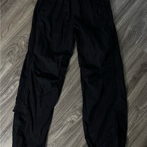 Garage Black parachute pants